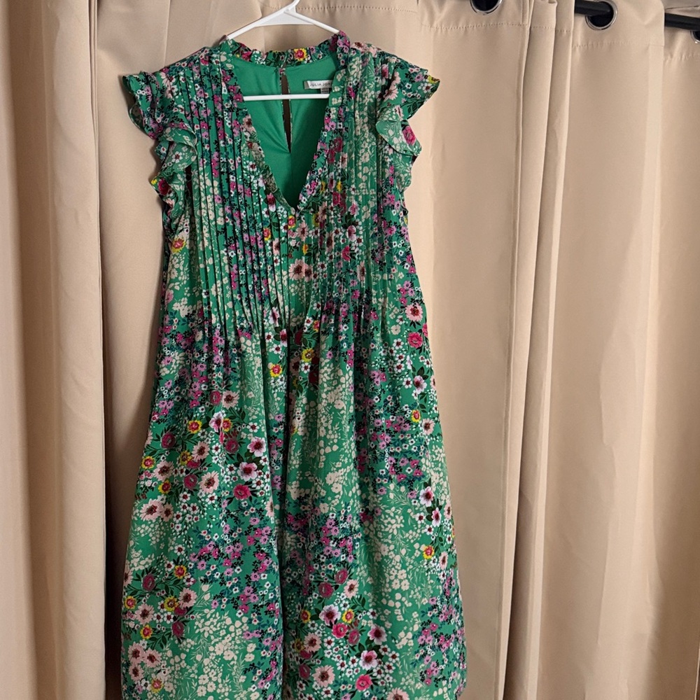 Julia Jordan Green Floral Dress